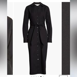 Veronica Beard Janelle tie waist shirt dress